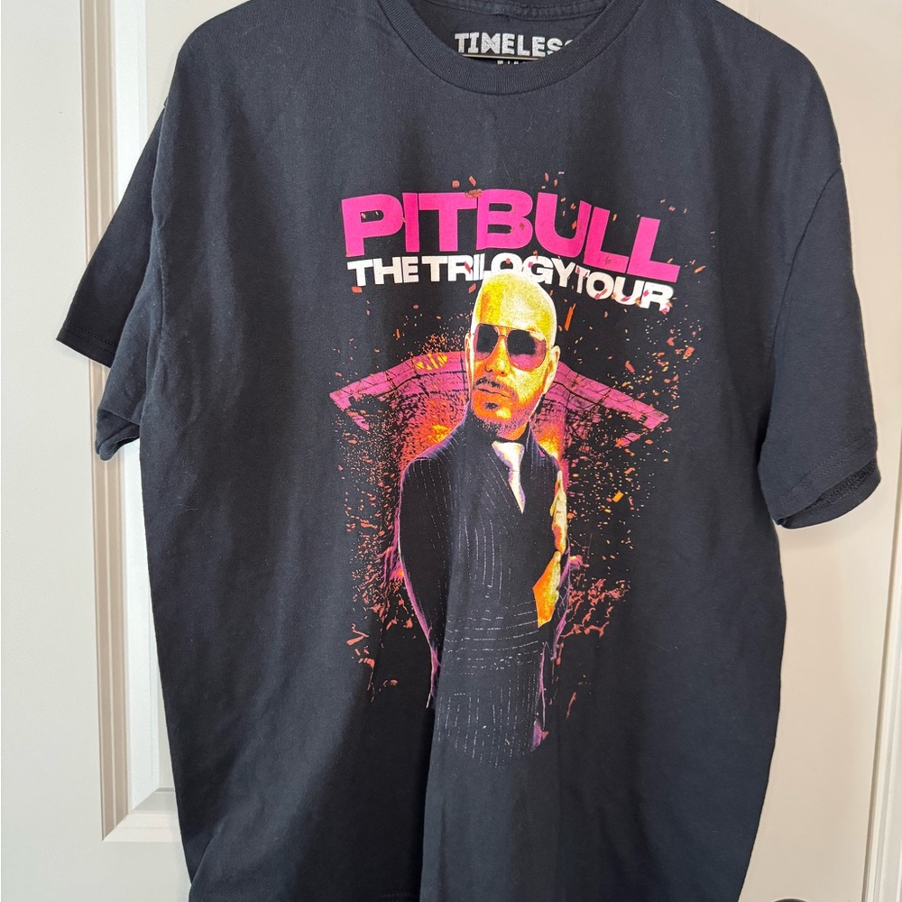 Pitbull Trilogy Tour Graphic Tee Black XL Concert Shirt Timeless